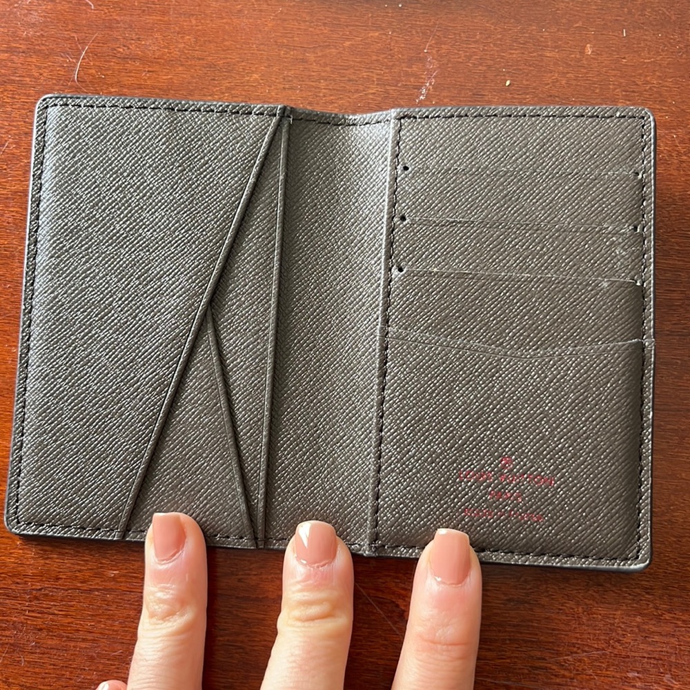 Damier inspired designer wallet